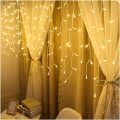 3M Across 50cm & 38cm LED Fairy  Curtain Light with Tail Plug  Extention Warm White