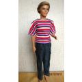 Ken - Barbie - denim jeans with striped T-shirt.