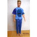 Ken - Barbie - blue cargo pants with sunglasses sheep print.
