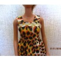 Barbie doll's summer dress - leopard print
