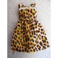 Barbie doll's summer dress - leopard print