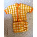 Ken doll's summer pyjamas - yellow check