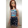 Barbie doll's shorts and strap top - navy spot special