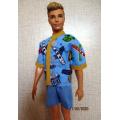 Ken doll`s summer pyjamas - blue aeroplanes
