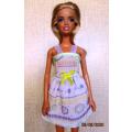 Barbie doll`s summer nightie - mauve and green print