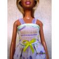 Barbie doll`s summer nightie - mauve and green print