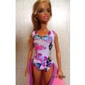 Barbie doll's bathing costume and towel - butterflies