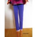 Barbie doll`s leggings and long tee with belt - pink and purple