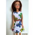 Barbie doll's dress - white butterfly