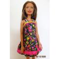 Barbie doll`s dress - brights on black