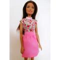 Barbie doll`s skirt and top - pink