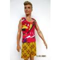 Ken doll`s beach set - red and yellow