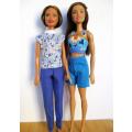 Barbie doll`s mix and match set - blue and turquoise