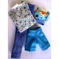 Barbie doll`s mix and match set - blue and turquoise