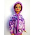 Barbie doll`s fleece hoodie - mauve