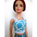 Barbie doll`s shorts and strap top - turquoise