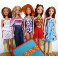 Barbie doll`s Summer Holiday set No 12 - 5 outfits + sleeping bag