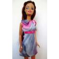 Barbie doll`s dress - pink swirl