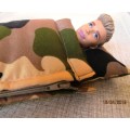 Ken doll`s sleeping bag - camo print