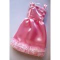 Barbie doll`s party dress - pink ruffle