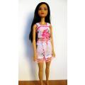 Barbie doll`s summer pyjama set - pink print