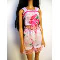 Barbie doll`s summer pyjama set - pink print
