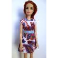 Barbie doll`s straight dress - paisley