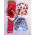 Barbie doll`s mix and match set - red/blue