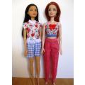 Barbie doll`s mix and match set - red/blue
