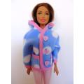Barbie doll`s fleece hoodie and leggings - blue/pink