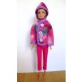 Barbie doll`s hoodie and leggings - hot pink/camo