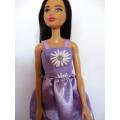 Barbie doll`s party dress - mauve/daisy