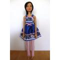 Barbie doll`s party dress with petticoat and leggings