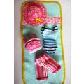 Barbie doll`s SUMMER HOLIDAY set No 19 - 5 outfits plus sleeping bag