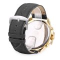 Xinew 0201 Male Quartz Watch Large Dial Decorative Sub-dial Luminous PU Band Wristwatch
