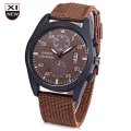 Xinew 2247G Men Quartz Watch Luminous Decorative Sub-dial Date Display Nylon Strap Wristwatch