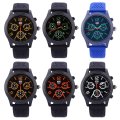 XINEW 5471 Men Quartz Watch Three Decorative Sub-dials Date Display Silicone Band Wristwatch