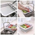 Collapsible Dish Drying Rack Portable Dish Drainer Dinnerware Organizer for Kitchen Counter Storage