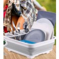 Collapsible Dish Drying Rack Portable Dish Drainer Dinnerware Organizer for Kitchen Counter Storage