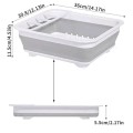 Collapsible Dish Drying Rack Portable Dish Drainer Dinnerware Organizer for Kitchen Counter Storage