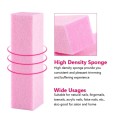 10pcs Pink Nail Buffers File Sponge Polish Nail File Rectangular Shape Manicure Sanding Nail Tool