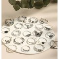 21pcs Stacking Rings Retro Design Mix And Match