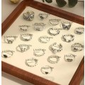 21pcs Stacking Rings Retro Design Mix And Match