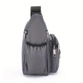 Fashion Multi Layer Crossbody Bag, Lightweight Nylon Shoulder Bag, Women`s Casual Handbag & Purse