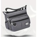 Fashion Multi Layer Crossbody Bag, Lightweight Nylon Shoulder Bag, Women`s Casual Handbag & Purse