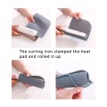1pc Silicone Heat-Resistant Mat For Hair Curling Rod - GREY