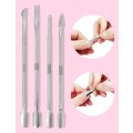 4pcs Nail Art Cuticle Pusher Set Double-Ended Stainless Steel Peeler Scraper Gel Nail Polish Remover