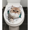 1PC 3D Cartoon Cats Wall Stickers, Peel And Stick Wall Stickers For Nursery Room Toilet Kitchen