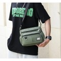 Fashion Multi Layer Crossbody Bag, Lightweight Nylon Shoulder Bag, Women`s Casual Handbag & Purse