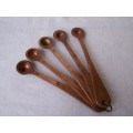 spoons ... 5 graded copper ones !!!